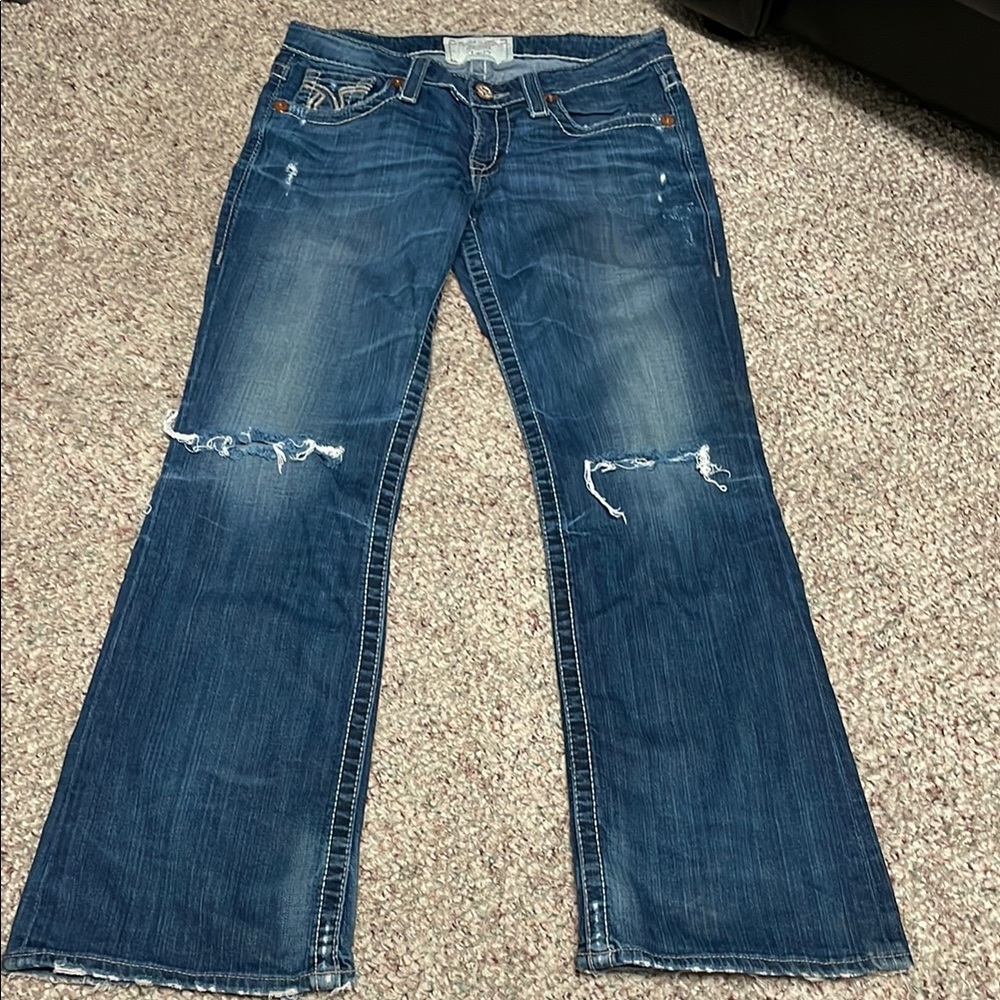 Vintage y2k big star liv flare leg Women's Blue Jeans